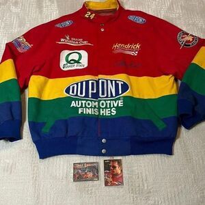 Vintage NASCAR Jeff Gordon #24 Racing Jacket Mens Large